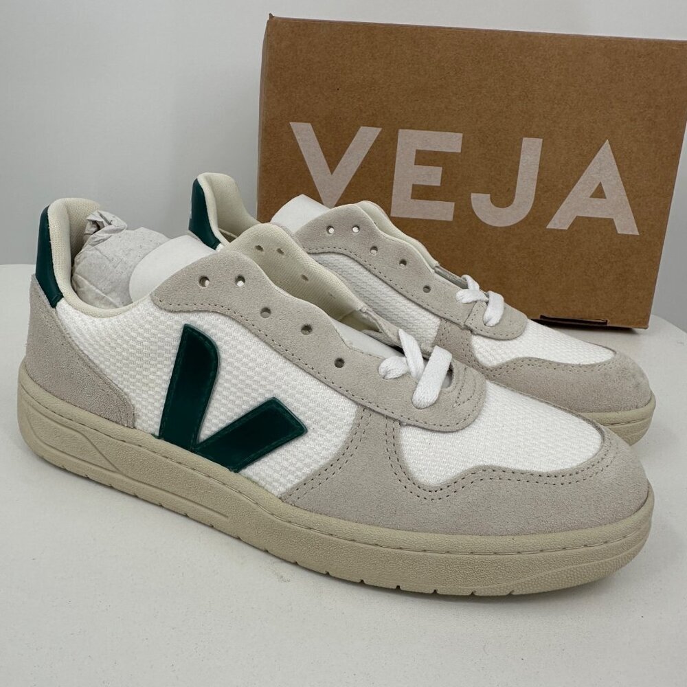 Veja V-10 Canvas/Mesh Sneakers size 8 Women's 39 EU White_Brittany Blue BRAZIL